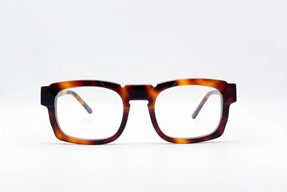 Kuboraum K18: Brown Rectangular Unisex Optical Glasses