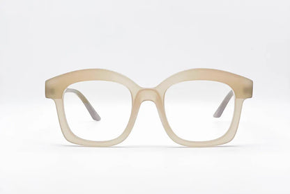 Kuboraum K28: White Oversized Women's Optical Glasses