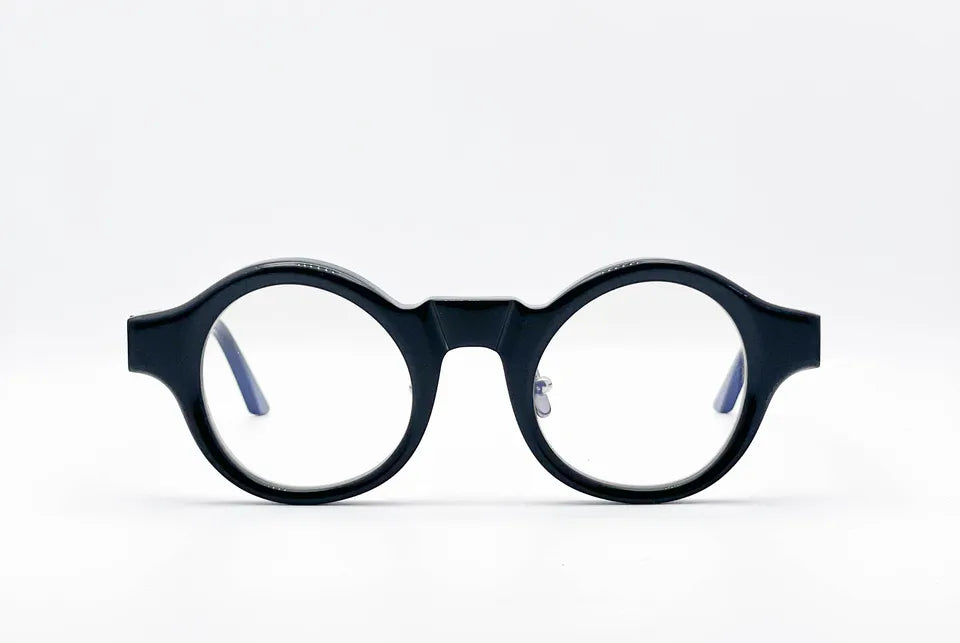 Kuboraum L4: Black Round Unisex Optical Glasses