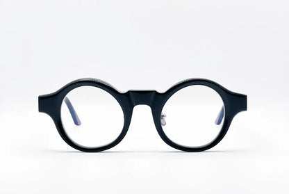 Kuboraum L4: Black Round Unisex Optical Glasses