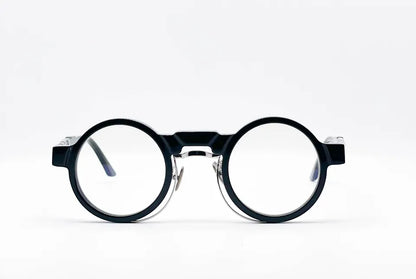 Kuboraum N3: Black Round Unisex Optical Glasses