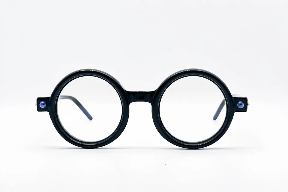 Kuboraum P1: Black Round Unisex Optical Glasses