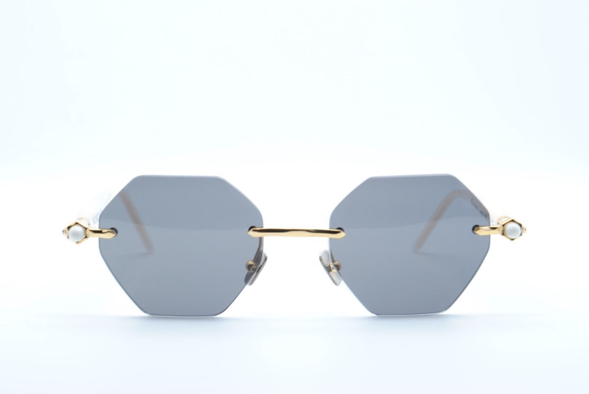 Kuboraum P54 Gold White Sunglasses
