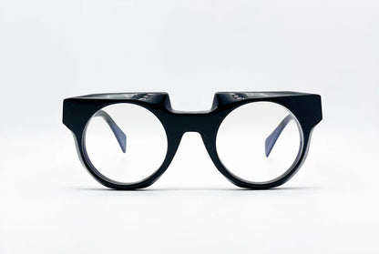 Kuboraum U1: Black Round Unisex Optical Glasses