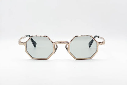 Kuboraum Z19: Gold Square Unisex Sunglasses