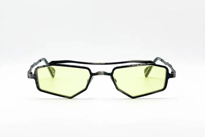 Kuboraum Z23: Silver Rectangular Unisex Sunglasses