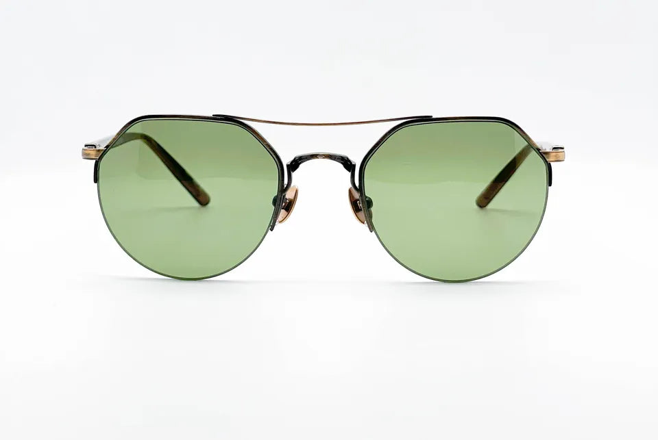 Matsuda M3141: Gold Round Unisex Sunglasses