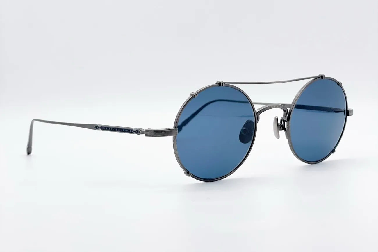Matsuda M3143 Silver sunglasses with industrial side shields