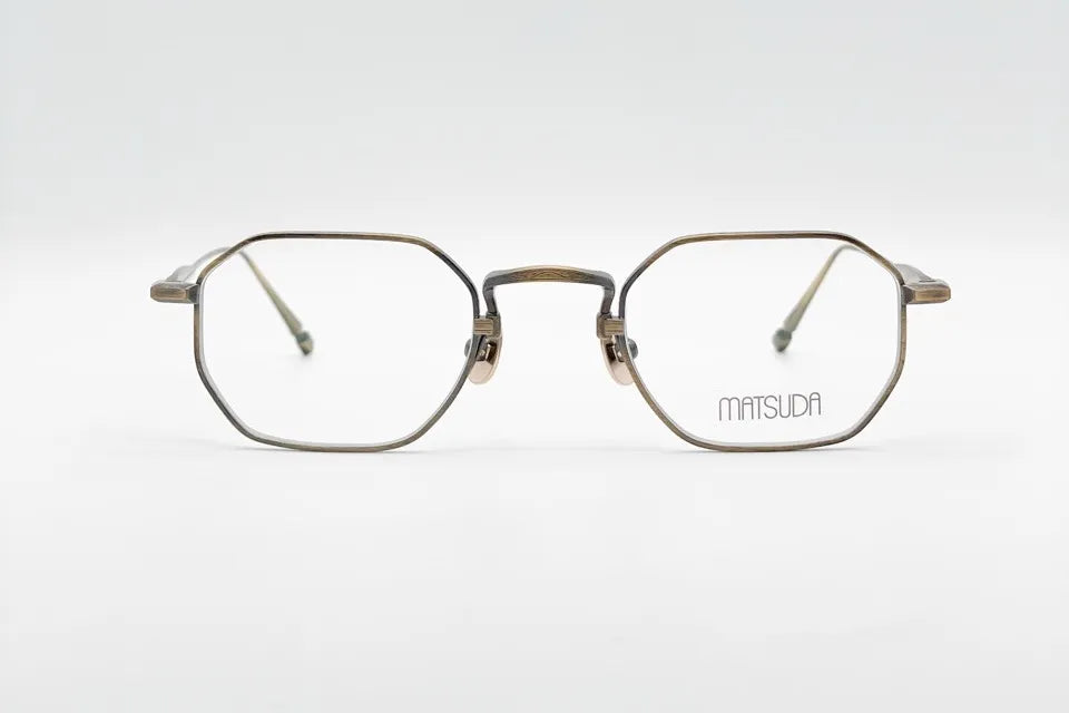 Matsuda M3166 Gold Rectangular Eyeglasses