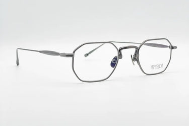 
    Matsuda m3166 - Rectangle Eyeglasses - Matsuda M3166 Silver optical frames side
  
