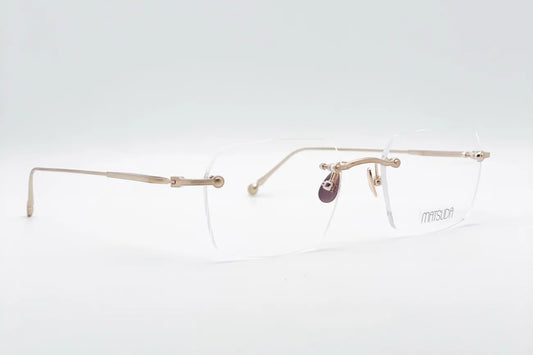 Matsuda M5008 Gold titanium optical frames front view