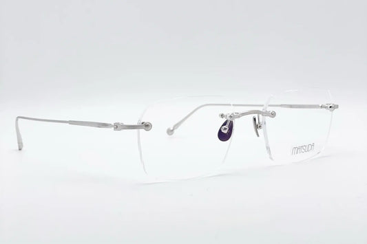 Matsuda M5008 Silver handcrafted optical frames front view