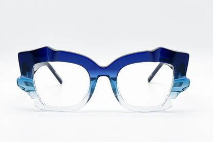 Oscar Mamooi Iceland: Blue Oversized Women's Optical Glasses