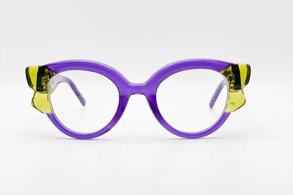 Oscar Mamooi Glingglo Funky Forest Purple Green Optical Glasses