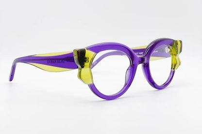 Oscar Mamooi Glingglo Funky Forest Purple Green optical glasses front view
