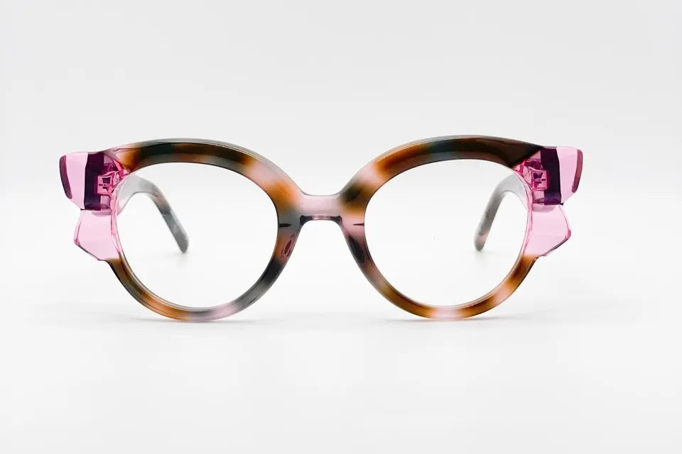 Oscar Mamooi Glingglo Misty Blush Tortoise Pink Luxury Eyewear