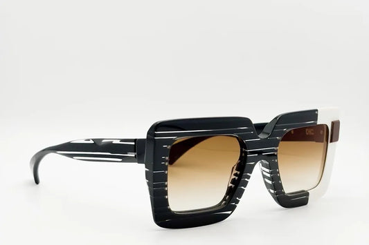 Piero Massaro PM002 MA8 Black Brown White sunglasses