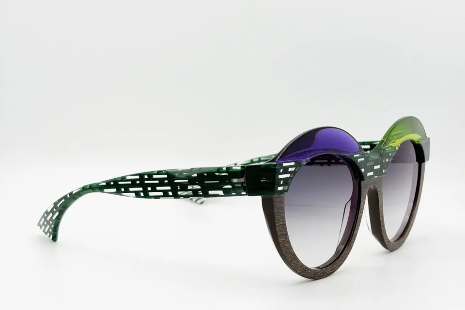 Piero Massaro PM004 173 Brown Purple Green sunglasses