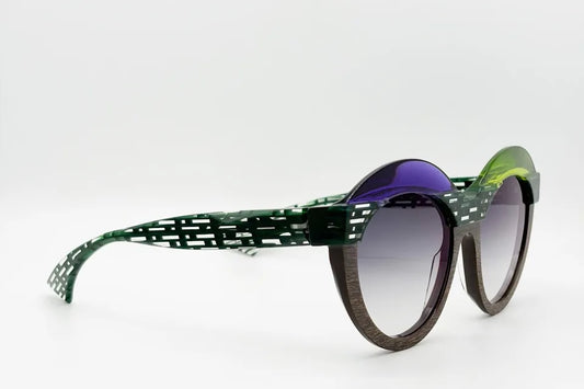 Piero Massaro PM004 173 Brown Purple Green sunglasses