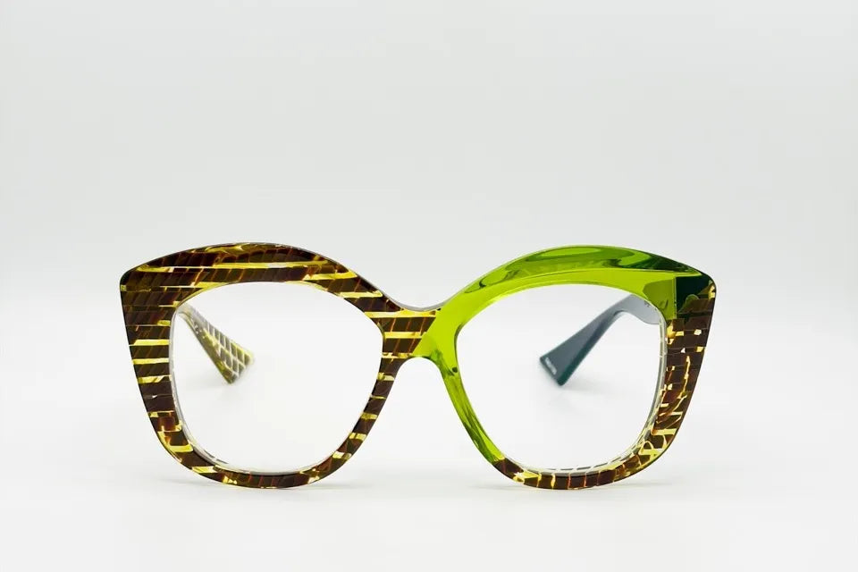 Piero Massaro PM933 LF4 Green Brown Blue Glasses
