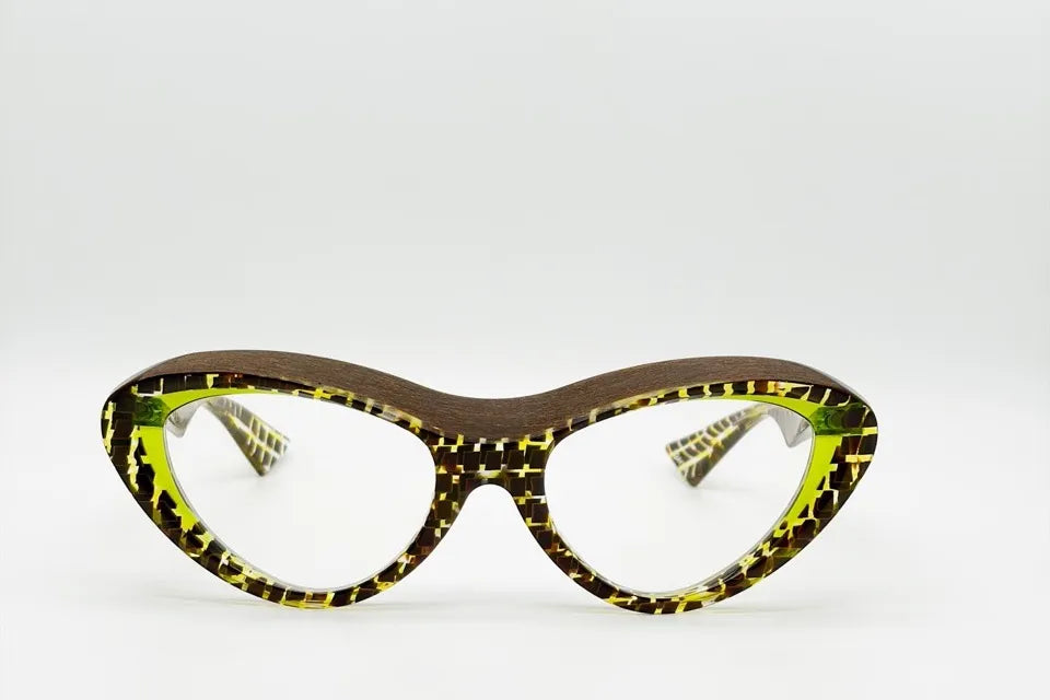 Piero Massaro PM938 LF4 Green Brown Blue Eyeglasses