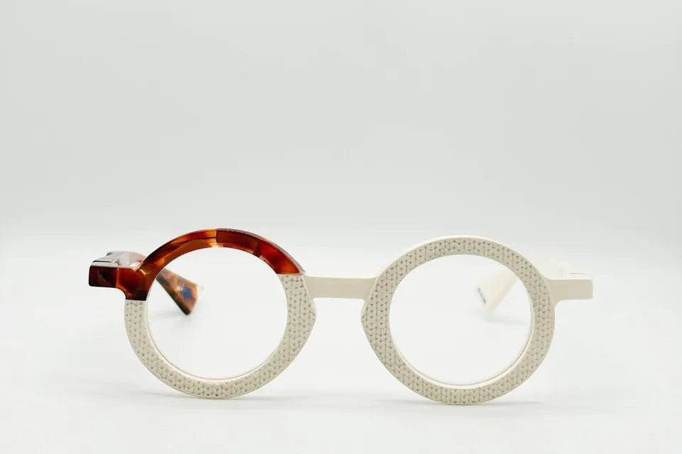 Piero Massaro PM955 393 White Brown Eyeglasses