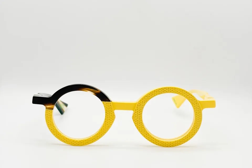 Piero Massaro PM955 664 Yellow Brown Eyeglasses