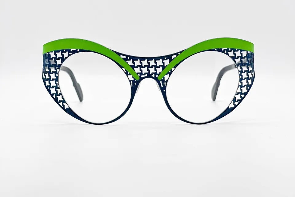 Theo Ewte Eyewitnes 227 Bluegreen: Lightweight Rectangular Glasses