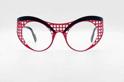 Theo Ewte Eyewitnes 337 Redblack: Squared Metal Frame