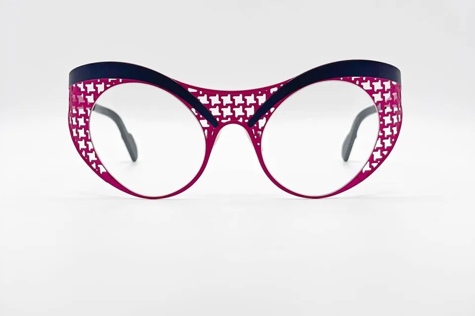 Theo Ewte Eyewitnes 338 Purplefuchsia: Bold Cat-Eye Glasses