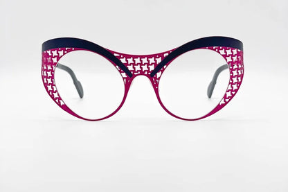 Theo Ewte Eyewitnes 338 Purplefuchsia: Bold Cat-Eye Glasses
