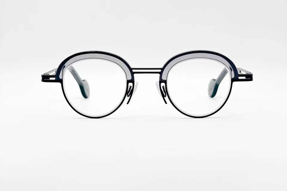 Theo Eyeliner Makeup 5 Grey: Squared Acetate Optical Frame