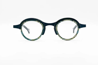 Theo Jacques Sculptors 15 Green: Angular Acetate Optical Frame