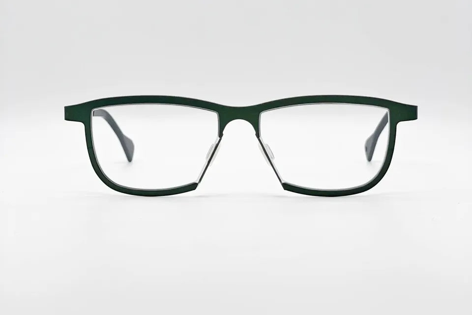 Theo James11 James 508 Green: Bold Geometric Optical Frame