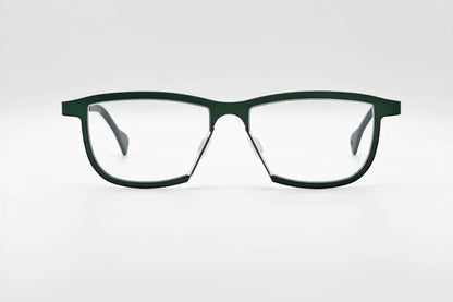 Theo James11 James 508 Green: Bold Geometric Optical Frame