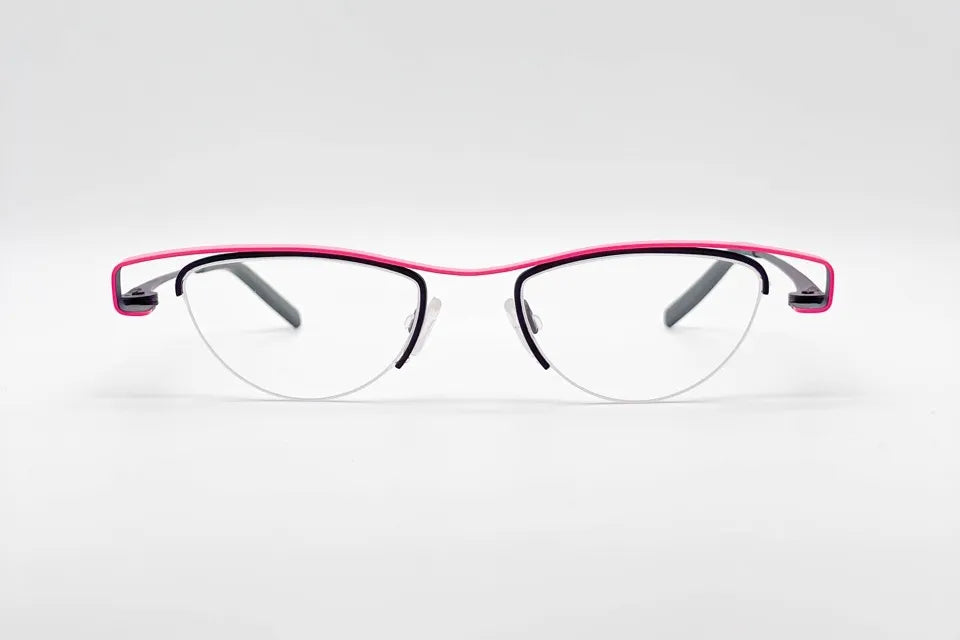 Theo Knoedel 375 Pinkpurple: Playful Round Acetate Glasses