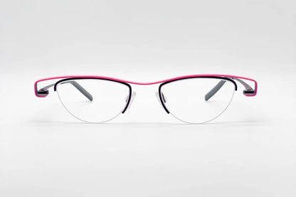 Theo Knoedel 375 Pinkpurple: Playful Round Acetate Glasses