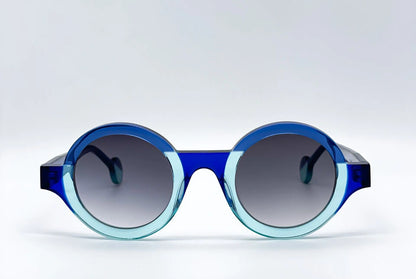 Theo Kubisme Blue Sunglasses