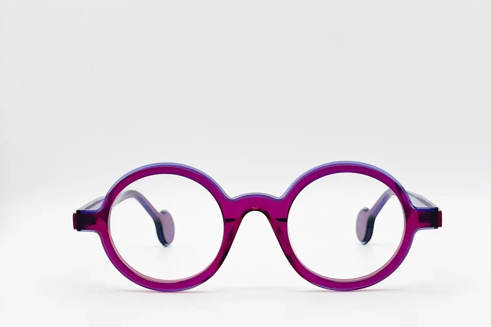 Theo Loctite 18 Redpink Trans Blue | Luxury Belgian Optical Frames