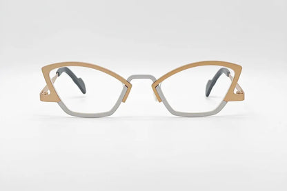 Theo Lotus Blossom Kamasutra 319 Goldgrey: Elegant Cat-Eye Metal Frame