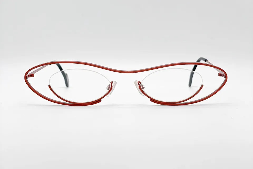 Theo Mamy 54 Orange: Cheerful Round Acetate Glasses