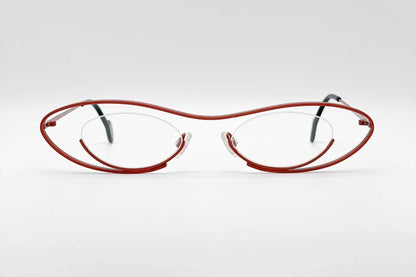 Theo Mamy 54 Orange: Cheerful Round Acetate Glasses