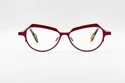 Theo Marquise Diamondcuts 191 Red: Sculptural Geometric Glasses