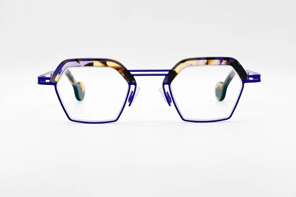 Theo Mascara Makeup 304 Purpletortoise: Square Acetate Glasses