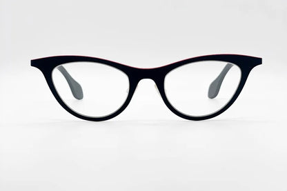 Theo Mille+25 Mille 323 Black: Sophisticated Semi-Rimless Frame