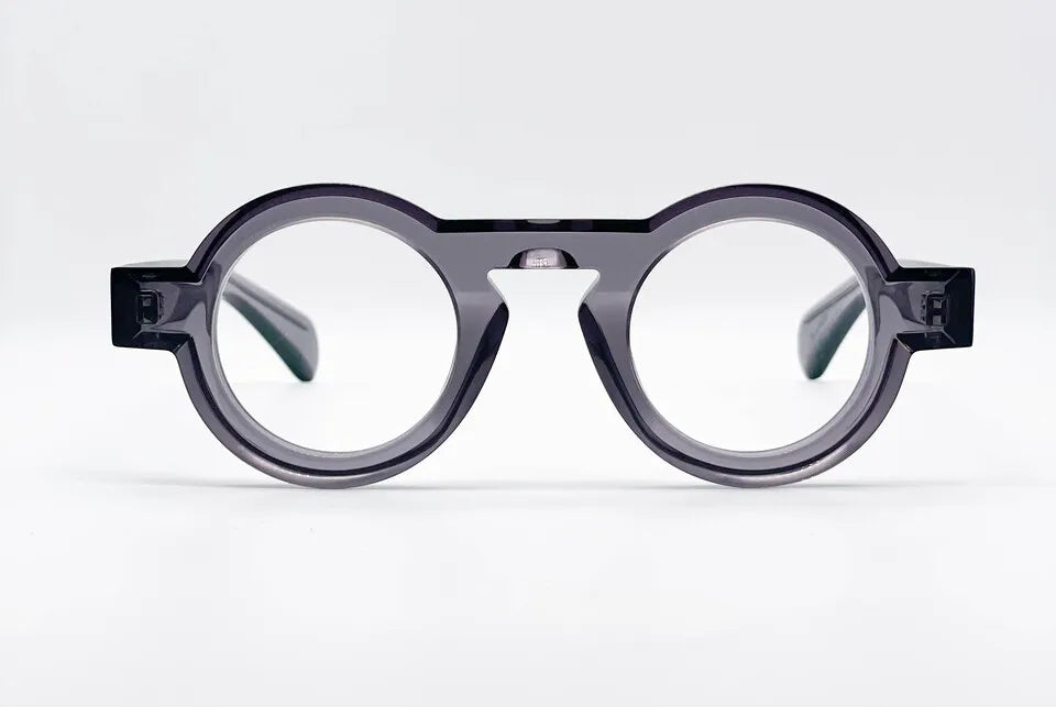 Theo Mille+84: Grey Round Unisex Optical Glasses