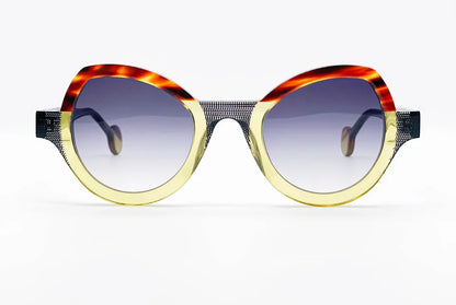 Theo Artisme: Black Oversized Women's Sunglasses