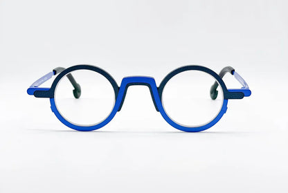 Theo Neon: Blue Round Unisex Optical Glasses