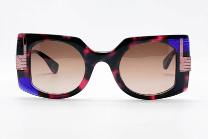 Theo Nina: Purple Oversized Women's Sunglasses