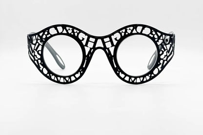 Theo Ophabet 003 Black: Sleek Rectangular Optical Frame